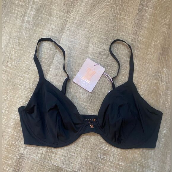 Savage X Fenty NWT Core Microfiber Unlined Bra Black 34DD Basic Classic Comfy - Picture 5 of 10
